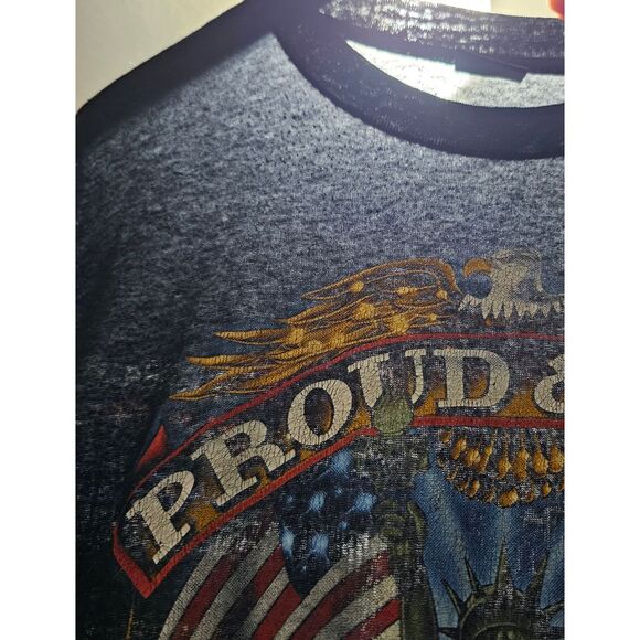 Vintage 3d emblem tshirt harley davidson alike 1990 tee - Picture 6 of 6